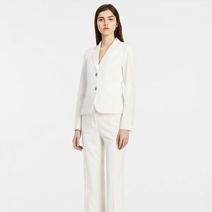 CALVIN KLEIN TWO BUTTON CREAM SUIT JACKET